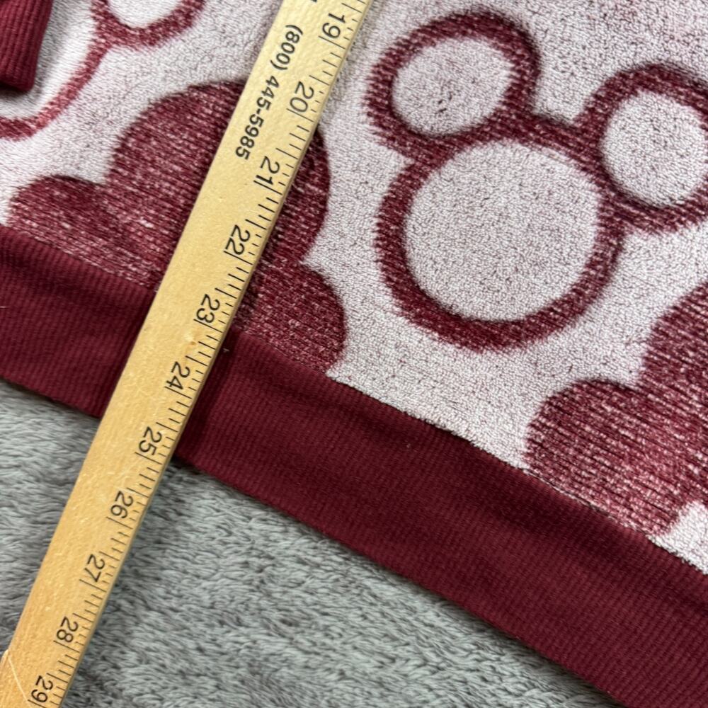 Disney Plush Sweater Sleepwear Mickey Mouse AOP Velvet Red Womens XL Pullover - Picture 7 of 7